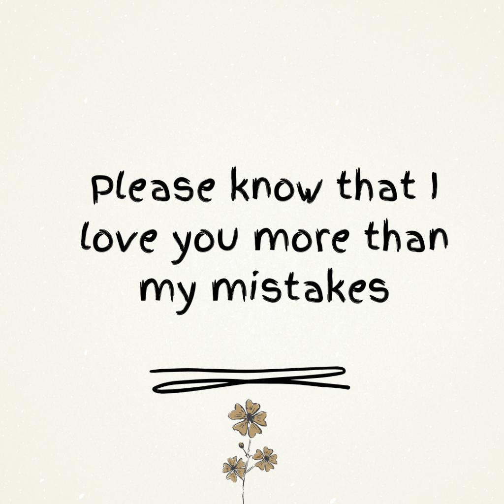 Apology Love Messages