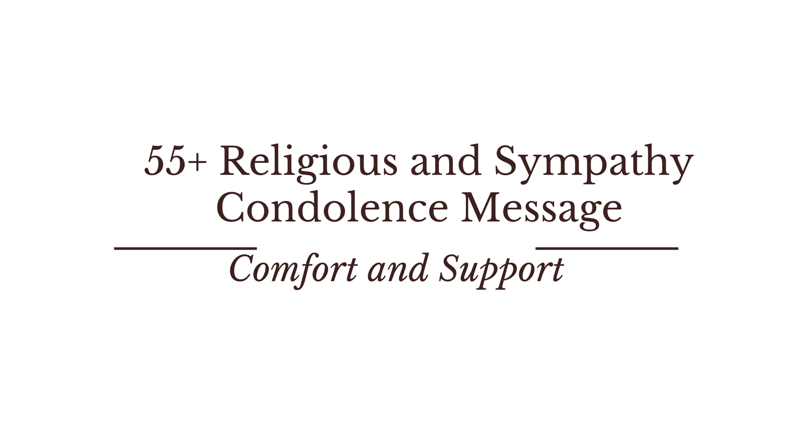 Comfort and Support