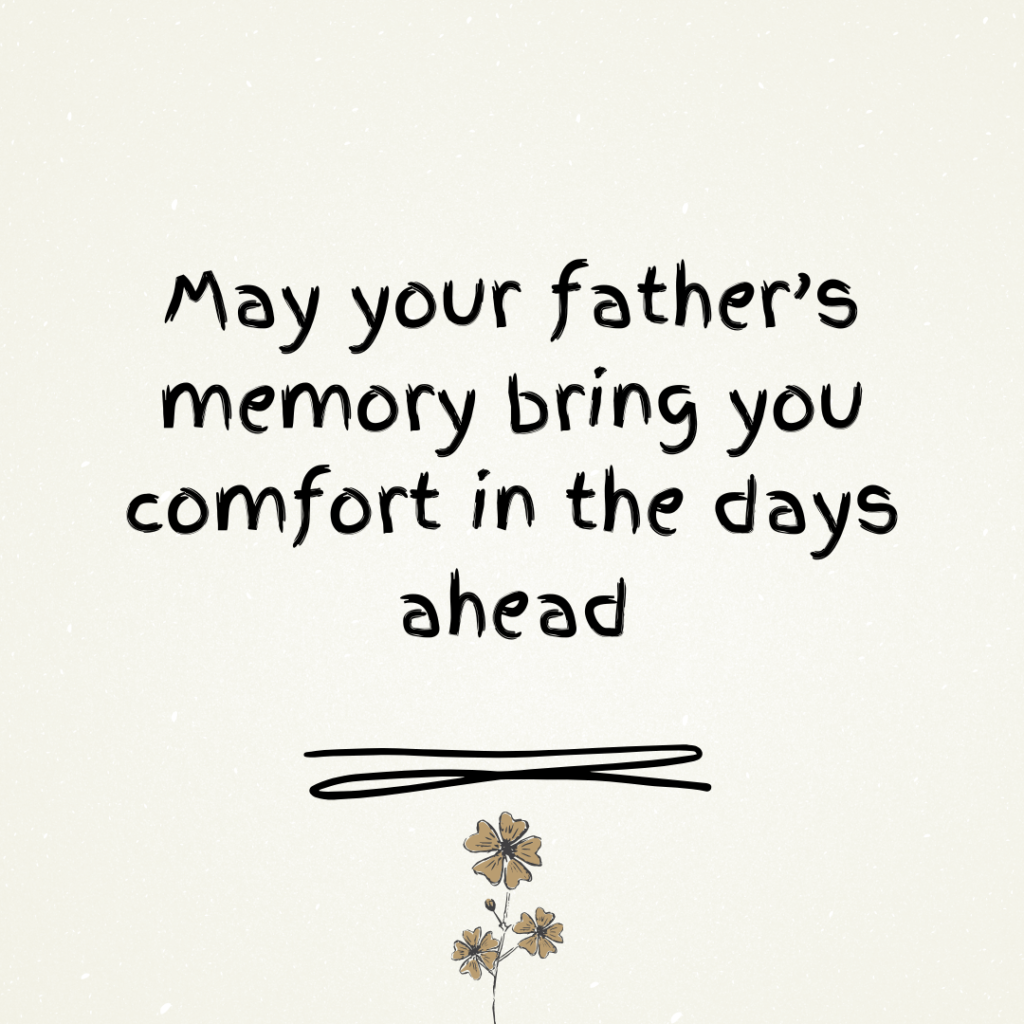 Short Condolence Messages for Loss of Father